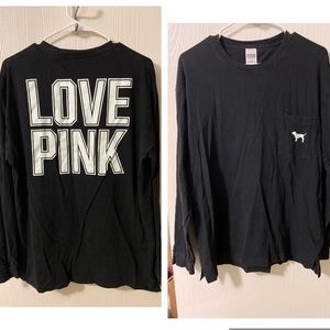 Black Love Pink long sleeve top